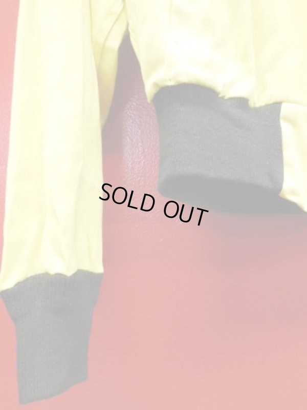 画像3: 1950'S AIRMAN YELLOW X BLACK TWO TONE RAYON GABERDINE JACKET/38-40 