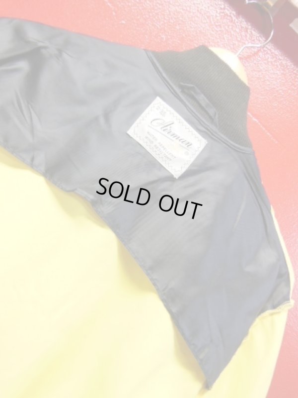 画像13: 1950'S AIRMAN YELLOW X BLACK TWO TONE RAYON GABERDINE JACKET/38-40 