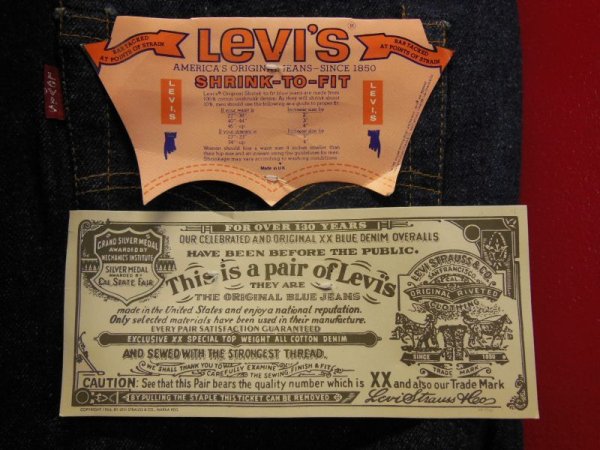 画像16: 1980'S DEADSTOCK UK LEVI'S 501 29X36/ビンテージ フラッシャー付 デッドストック 内股シングル 黒カン 