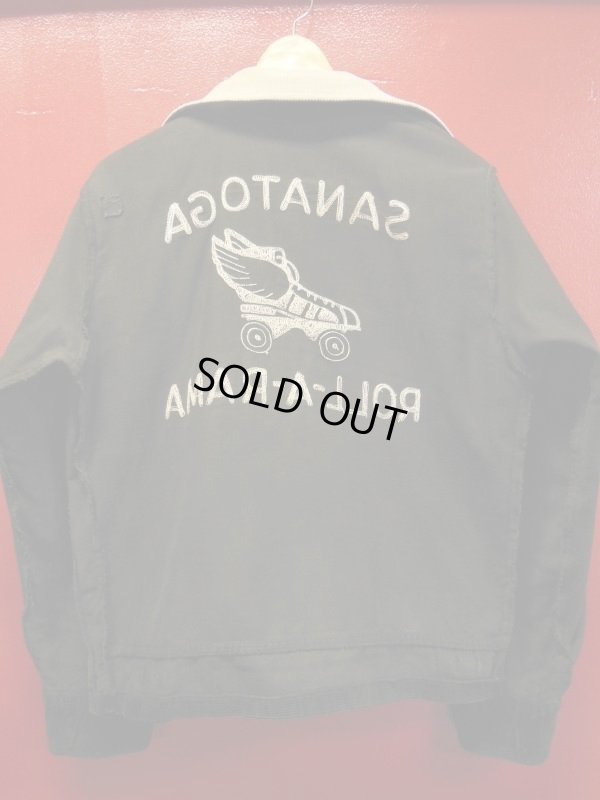 画像14: 1950'S SANATOGA ROLL-A-RAMA EMBROIDERED BLACK CORDUROY JKT