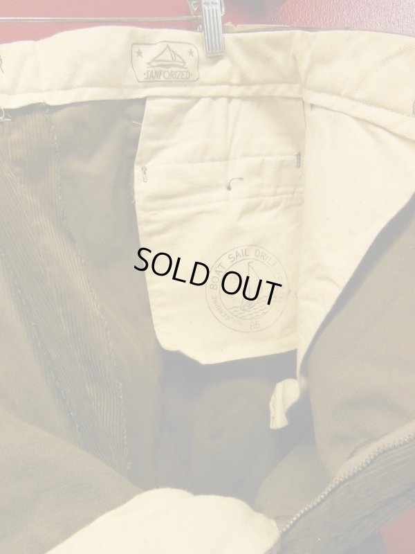 画像8: 1960'S DEADSTOCK MW POWR HOUSE BROWN CORDUROY WORK TROUSERS SIZE/40X32