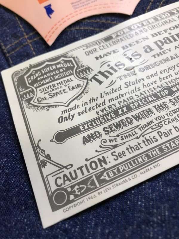 画像20: 1980'S DEADSTOCK UK LEVI'S 501 29X36/ビンテージ フラッシャー付 デッドストック 内股シングル 黒カン 