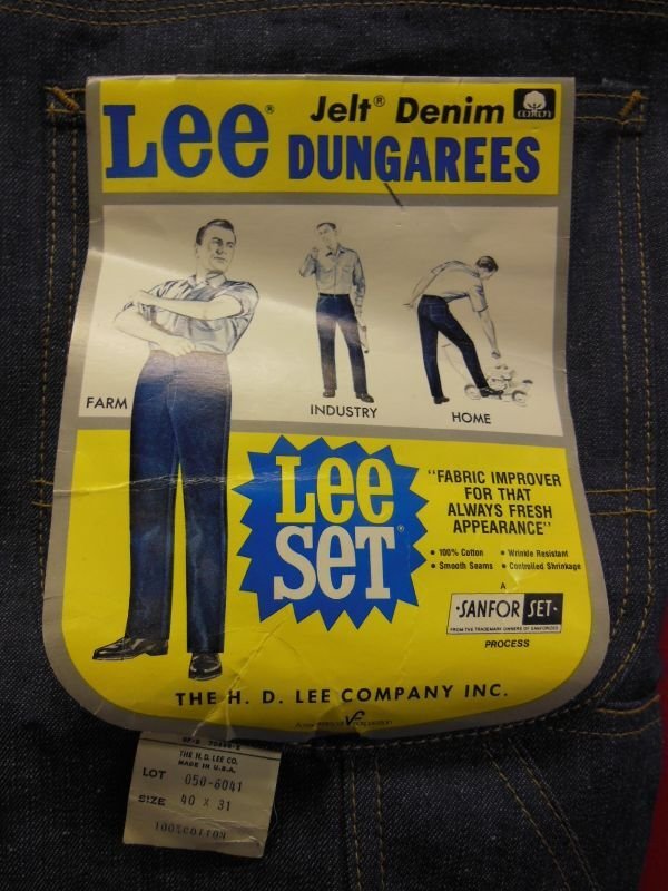 画像6: 1970'S DEADSTOCK LEE JELT DENIM  DUNGAREES LOT 050-6041 40X31/デッドストックペインターパンツ