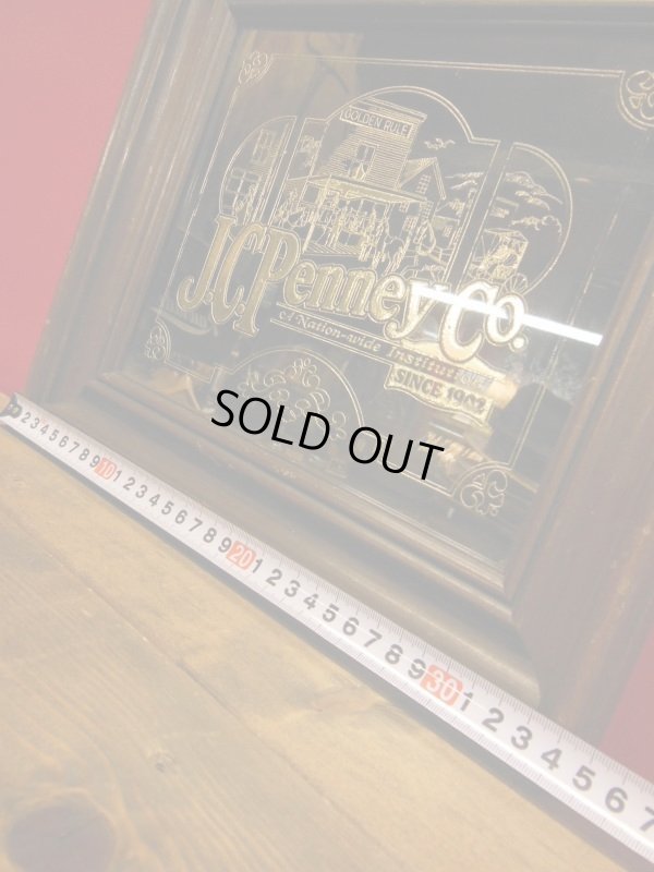 画像4: 1970'S J.C.PENNEY CO. ADVERTISING WOOD FRAMED MIRROR