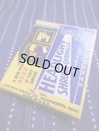 VINTAGE HEADLIGHT MATCH BOOK 