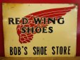 画像2: 1950'S~ RED WING SHOES BOB'S SHOE STORE PORCELAIN SIGN レッドウイング 看板 (2)
