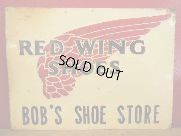 画像2: 1950'S~ RED WING SHOES BOB'S SHOE STORE PORCELAIN SIGN レッドウイング 看板