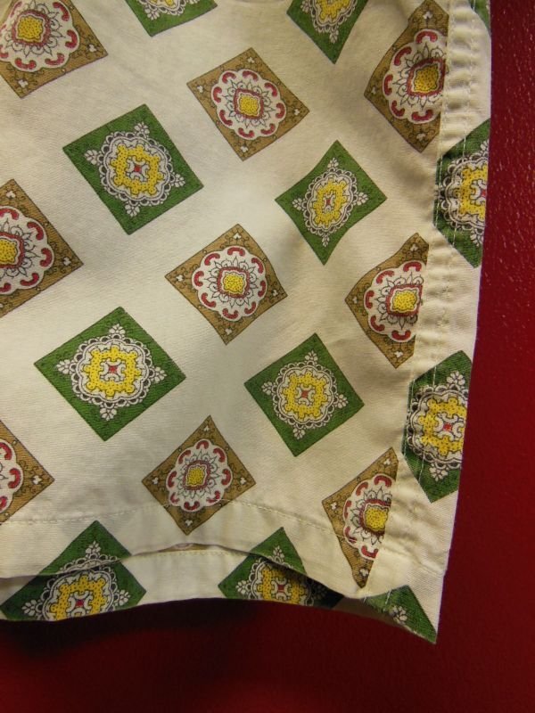 画像10: 1950'S KAHANAMOKU BORDER RAYON HAWAIIAN SHIRT SZ/M