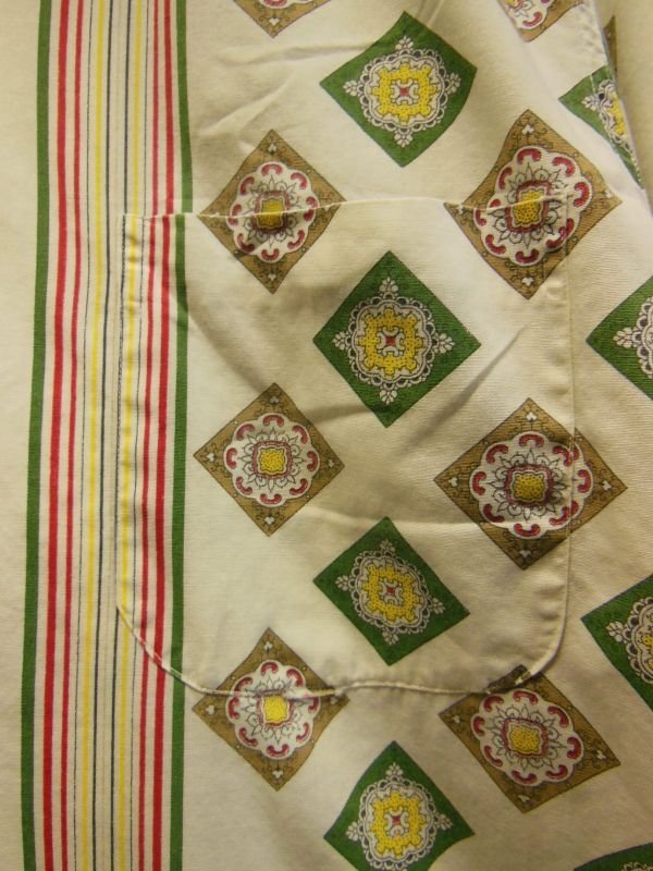 画像4: 1950'S KAHANAMOKU BORDER RAYON HAWAIIAN SHIRT SZ/M