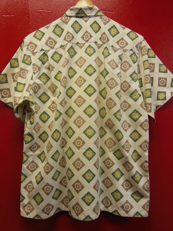 画像6: 1950'S KAHANAMOKU BORDER RAYON HAWAIIAN SHIRT SZ/M