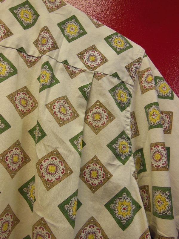 画像9: 1950'S KAHANAMOKU BORDER RAYON HAWAIIAN SHIRT SZ/M