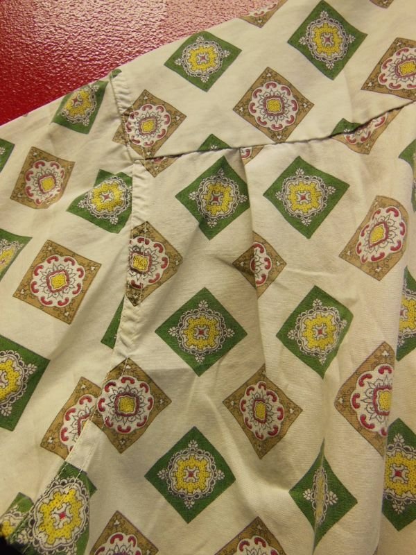 画像8: 1950'S KAHANAMOKU BORDER RAYON HAWAIIAN SHIRT SZ/M