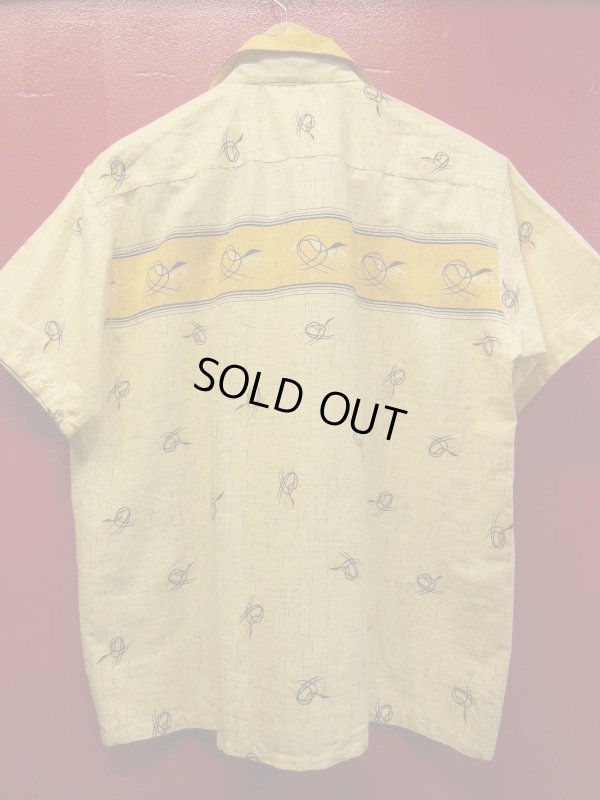 画像7: 1950'S ITALIA ABSTRACT ATOMIC PRINT SHIRT SZ/M/カスリネップイタリアンカラー