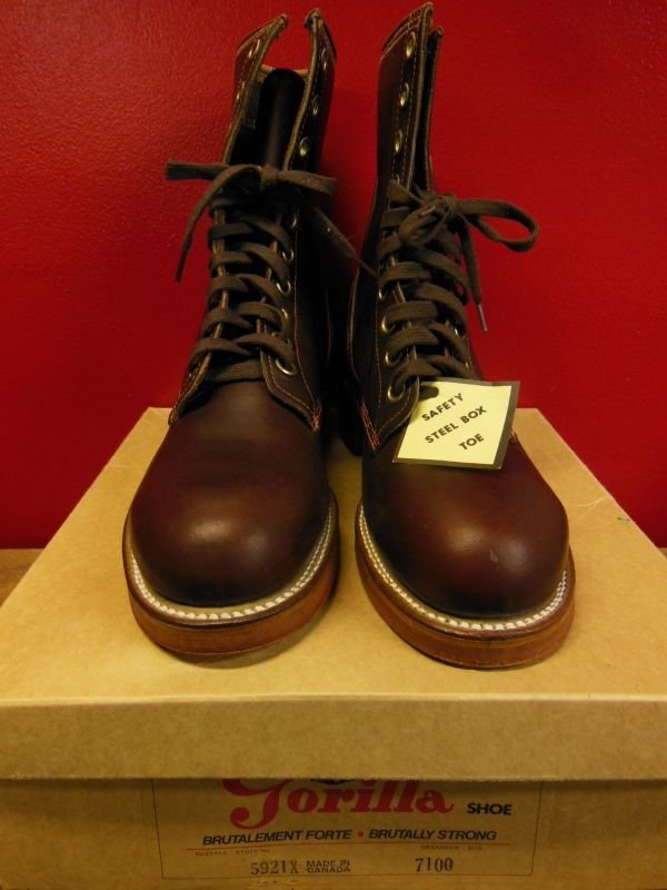 画像4: 1960'S DEADSTOCK THE GORILLA SHOE  WORK BOOTS SZ/10EEE