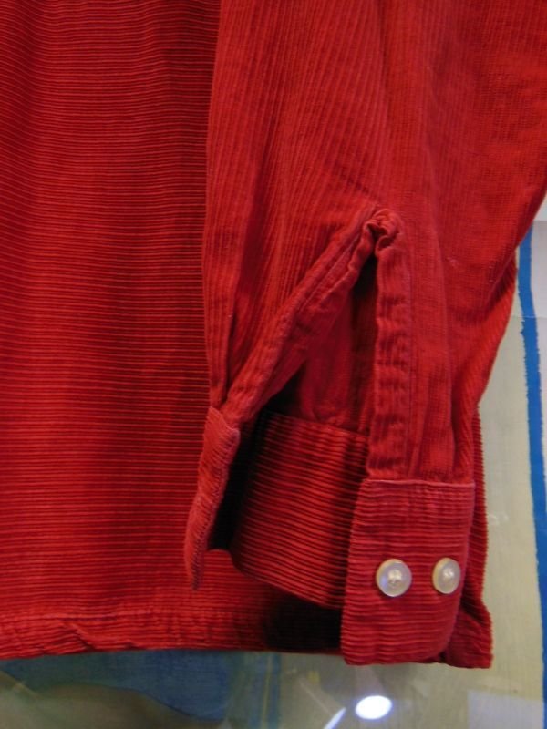 画像9: 1950'S BRENT RED CORDUROY PULLOVER SHIRT SZ/M