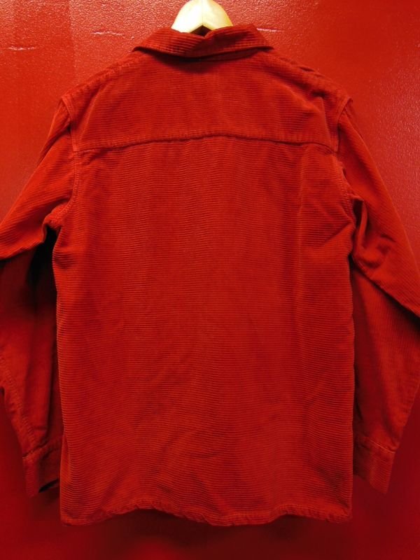 画像16: 1950'S BRENT RED CORDUROY PULLOVER SHIRT SZ/M
