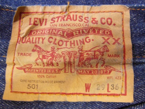 画像3: 1980'S DEADSTOCK UK LEVI'S 501 29X36/ビンテージ フラッシャー付 デッドストック 内股シングル 黒カン 