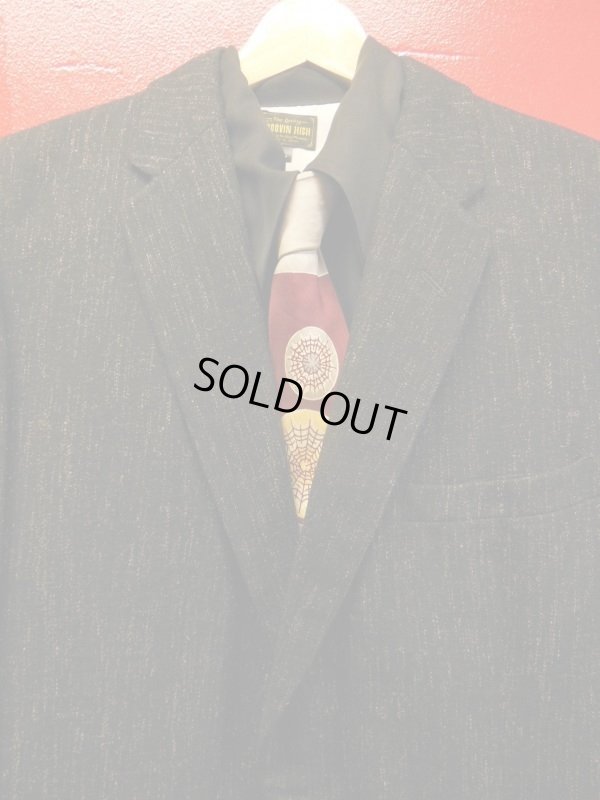 画像5: ~1950'S SPIDERWEB PRINTED RAYON CRAVAT NECKTIE