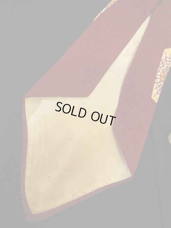 画像9: ~1950'S SPIDERWEB PRINTED RAYON CRAVAT NECKTIE