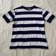 画像3: The GROOVIN HIGH Vintage Style Ringer Cotton Stripe T-Shirt Navy/White (3)