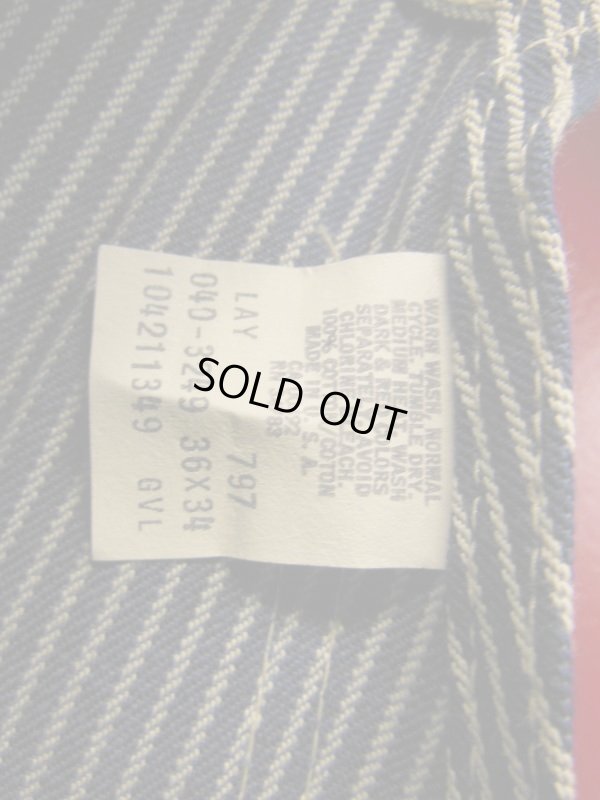 画像8: 1970'S DEADSTOCK LEE HICKORY STRIPE OVERALLS LOT 040-3249 36X34 