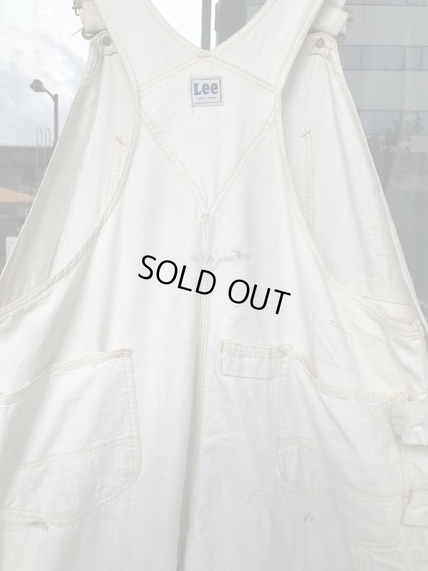 画像12: 1950'S LEE UNBREACHED CANVAS CARPENTER'S OVERALLS w/APRON  44X29