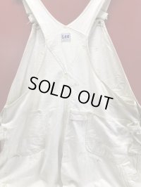 1950'S LEE UNBREACHED CANVAS CARPENTER'S OVERALLS w/APRON  44X29