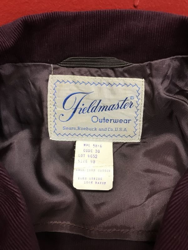 画像12: 1950'S SEARS FIELDMASTER CORDUROY LEISURE JACKET SIZE/40