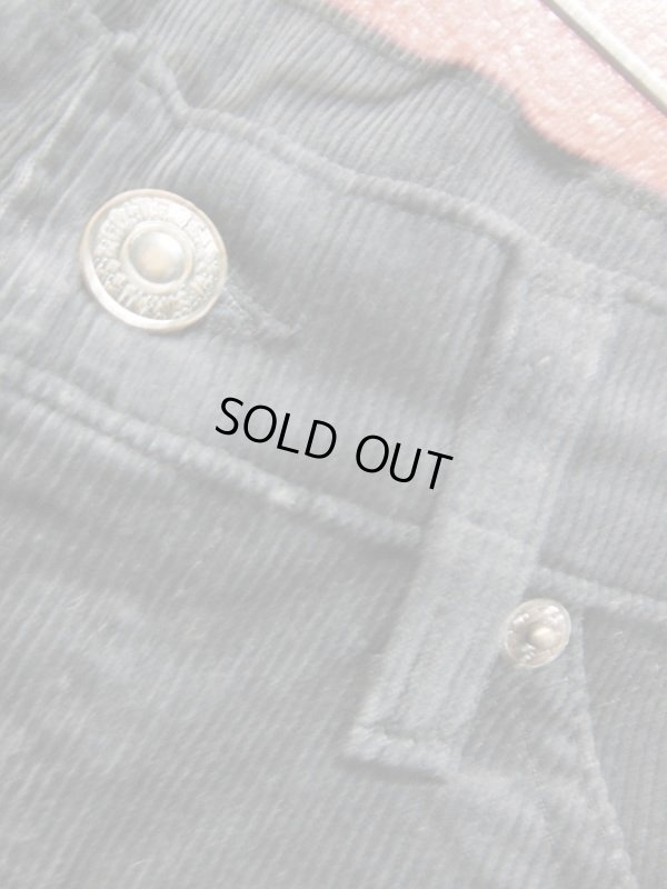 画像7: 1985'S DEADSTOCK LEVI'S 517-1517 CORDUROY PANTS 31X34 スミ黒ほぼ黒