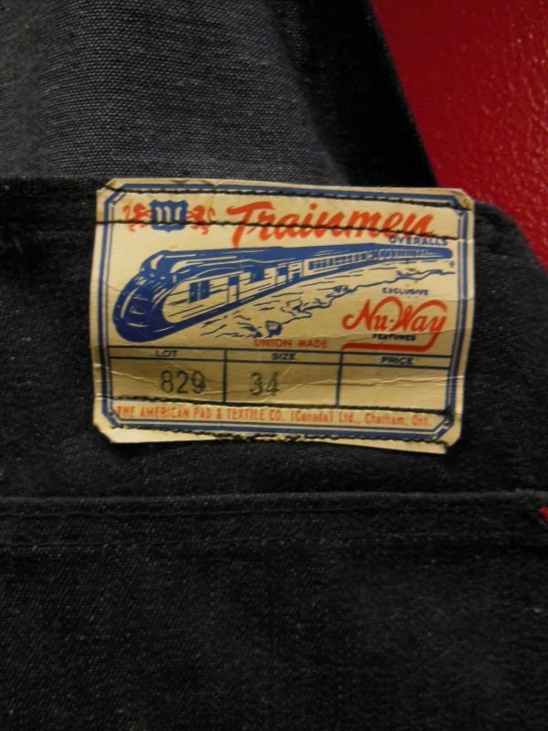画像8: 1930'S〜 DEADSTOCK It's Walker's Trainmen OVERALLS SZ 34