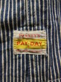 1950'S〜 PAYDAY HICKORY STRIPE OVERALLS 36X30