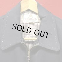 1950'S REDBANK SPORTSWEAR DARK CHACOAL GRAY GABERDINE COAT SZ/38