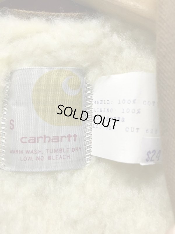 画像9: 1970'S DEADSTOCK CARHARTT BROWN DUCK PILE LINED VEST LOT-6SV/SMALL