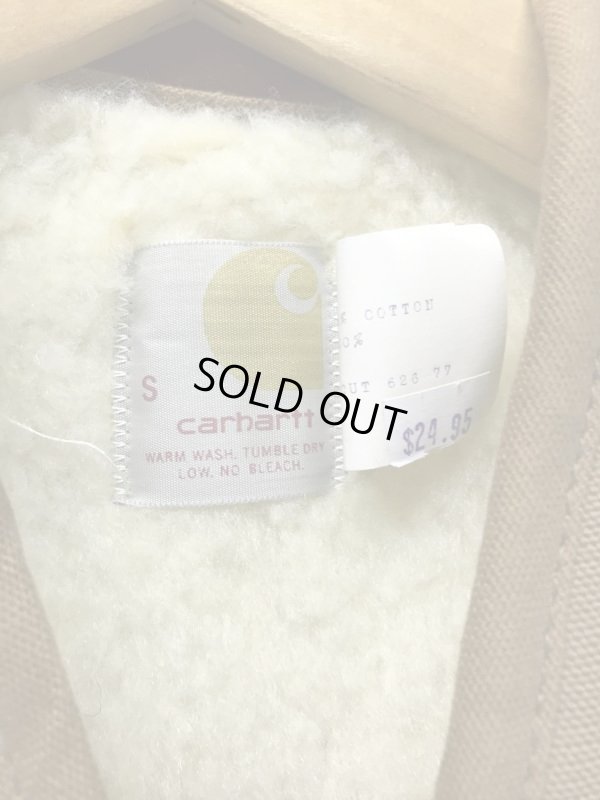 画像3: 1970'S DEADSTOCK CARHARTT BROWN DUCK PILE LINED VEST LOT-6SV/SMALL