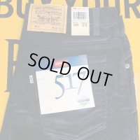1980'S〜 DEADSTOCK LEVI'S 517 CORDUROY PANTS 36X33 スミ黒ほぼ黒