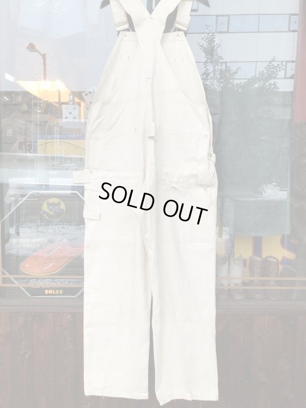 画像7: 1960'S~ DEADSTOCK SEARS 10 OZ. WHITE DUCK CARPENTERS OVERALLS W/APRON SZ/38X32