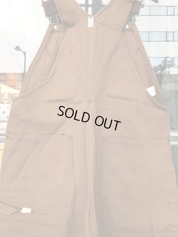 画像17: 1970'S DEADSTOCK KEY BROWN DUCK OVERALLS SIZE/36-28 