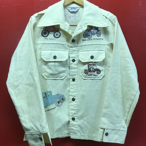 画像4: 1970'S LEVI'S PANATERA ANTIQUE CARS HAND PAINTED JACKET /MEDIUM ビンテージ  ハンドペイント