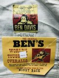 1950'S〜 DEADTOCK BEN DAVIS CANVAS OVERALLS 40X32