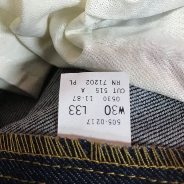 画像15: 1987'S DEADSTOCK LEVI'S 505 0217/ 30X33/ビンテージ  フラッシャー付きデッドストック 