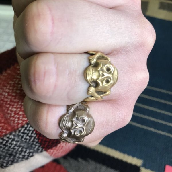 画像12: 1930'S REPRODUCTION OLD SKULL & CROSSBONES RING 目無し /MADE BY 1930'S ORIGINAL MOLD 