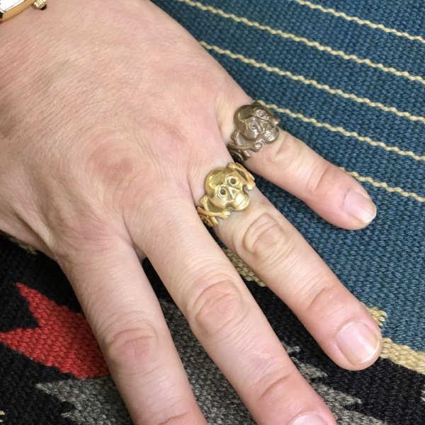 画像11: 1930'S REPRODUCTION OLD SKULL & CROSSBONES RING 目無し /MADE BY 1930'S ORIGINAL MOLD 