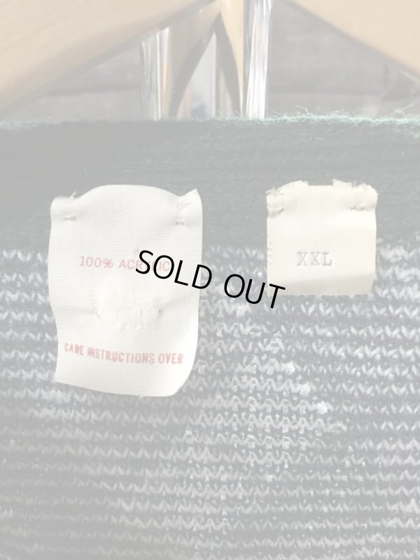 画像3: 1960'S DEADSTOCK UNKNOWN  GREEN  ARGYLE CARDIGAN SIZE/XX-LARGE