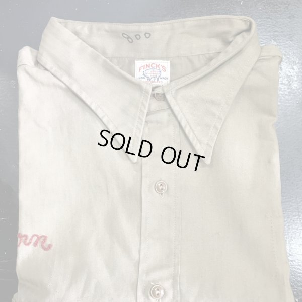 画像4: 1940'S〜 FINCK'S HBT WORK SHIRT SIZE/18, XX-LARGE