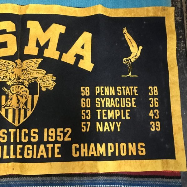 画像5: 1952 USMA GYMNASICS 1952 CHAMPION FELT BANNER ビンテージ USMA フェルトバナー