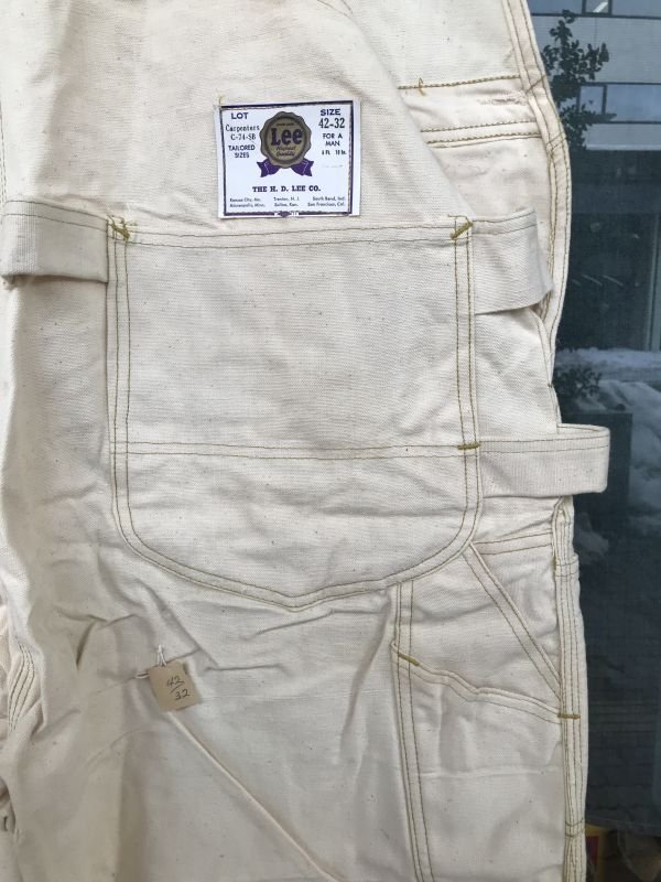画像10: 1950'S DEADSTOCK LEE UNBREACHED CANVAS OVERALLS LOT C-74-SB 42X32