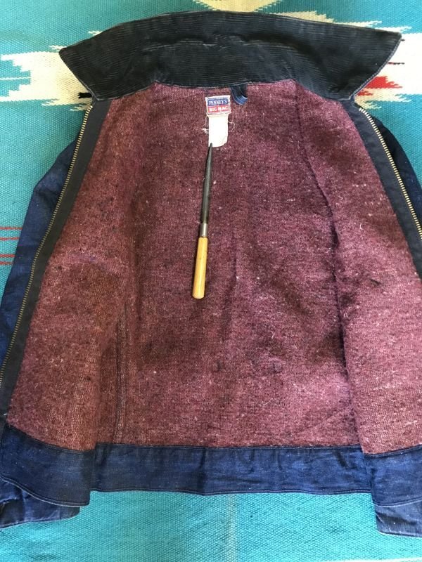 画像8: 1950'S PENNEY'S BIG MAC BLANKET LINED DENIM WORK JACKET SIZE-YOUTH12 