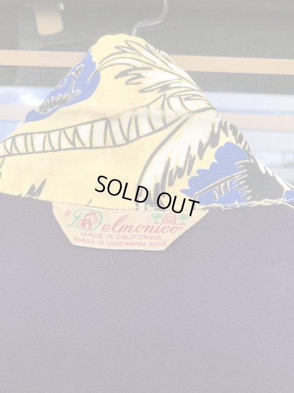 画像17: 1940'S DELMONICO LAYERED VEST RAYON HAWAIIAN SHIRT L/S/SZ/MEDIUM