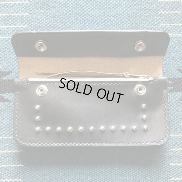 画像3: RAWHIDE STUDDED & JEWELED TRUCKERS WALLET LOT-501B/BLACK