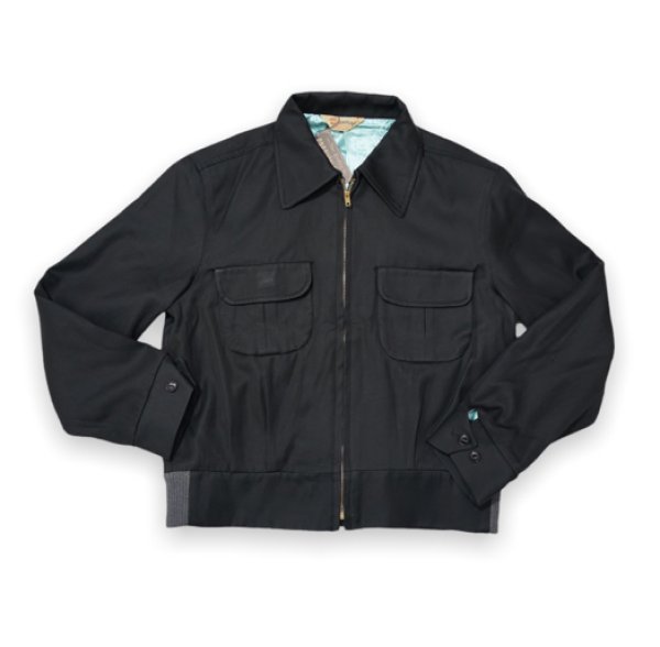 画像1: The GROOVIN HIGH 1950s Gabardine Jacket　Black/Size/Large